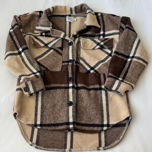 Princess Polly Brown and Cream Plaid Button Down Shirt